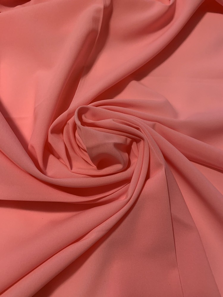 ❤️Chiffon Single Woven Polyester 5 Yards Coral Pink Lightweight 44”W