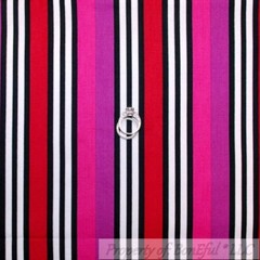BonEful Fabric FQ Cotton Quilt Black White Red Pink B&W Purple STRIPE Holiday US
