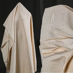 Wood Grain Moire Jacquard Satin Fabric Gloss for Half Length Skirts Shirts Hats