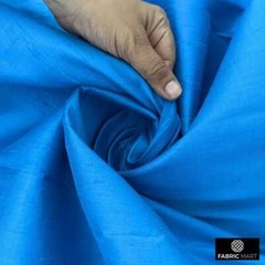 Turquoise Blue 100% Pure Silk Dupioni Fabric by the Yard, 1 Yard Blue Silk