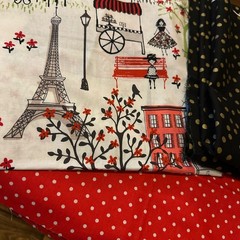 Waverly Emma Mila Paris Fabric Bundle Red Polka Dot Black Gold Confetti 3 Yards