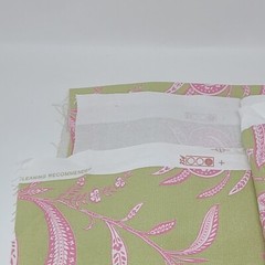 Waverly Fabric L H Suva Cotton Green Pink Yard Fabric Leaves Floral 36″ x 60″