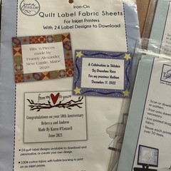 June Tailor Ink Jet Printable, Freezer Paper Quilt Label Fabric Sheets Iron On
