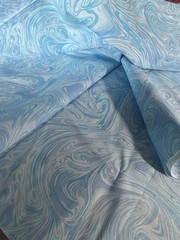 Blue Swirl Fabric Remnant 20″ x 40″ Cotton Quilt Ocean Waves F66