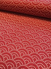 Rosso Onde Digitalmente Stampato Giapponesi Importato Tradizionale Imbottitura