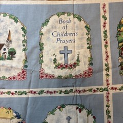 Vtg. 1996 Book Of Children’s Prayers Cloth Fabric Cut & Sew Panel Easter Baptism