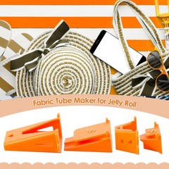 Ceoighe 1 Pack Jelly Roll Fabric Tube 3.15 x x 1.18 inches, Orange