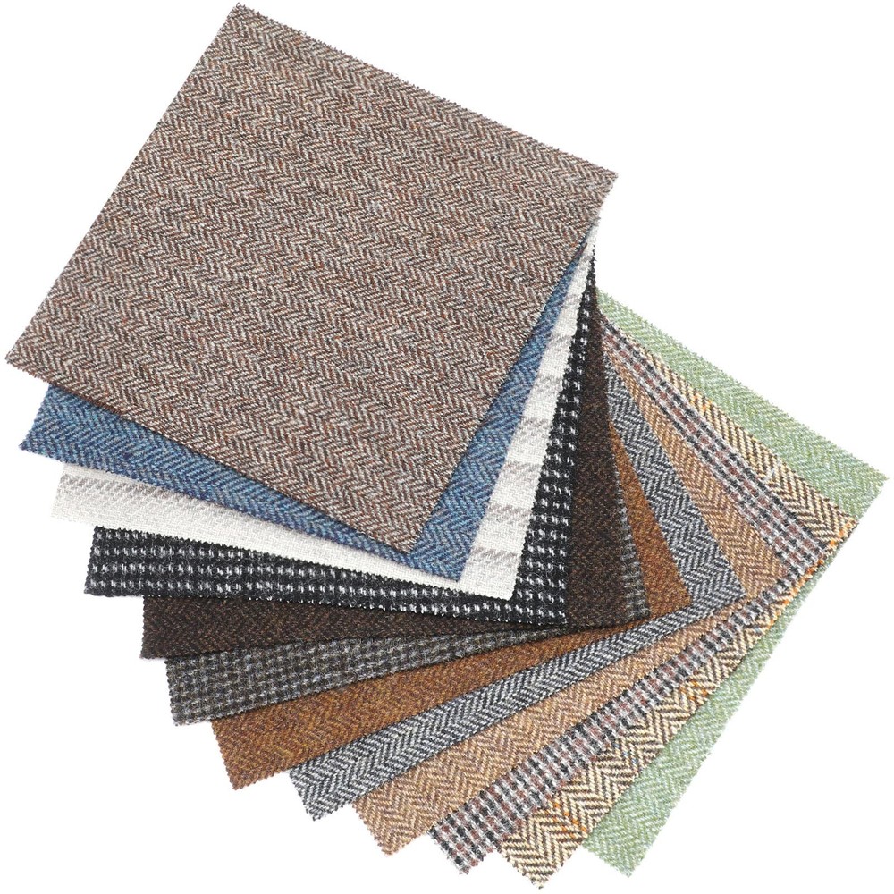 12 Pcs Wool Fabric by The Yard 9 x 9 Inches Wool Remnants Offcuts Multi Color…