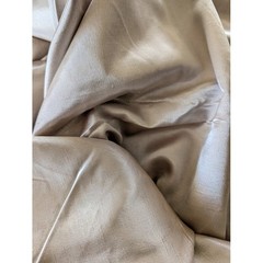 Vtg 90s Antique Satin 5 Yards 180×48″ Taupe Slub Texture Reversible Upholstery
