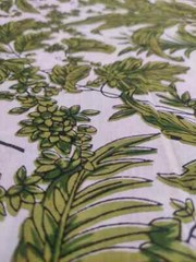 25 Yards Fabric Indian White Floral Hand Printed Cotton Fabric Sewing Fabrics