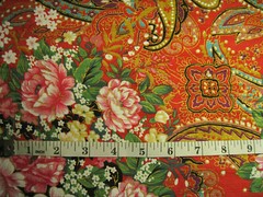 FLORAL Fabric by Charles BrotHers Design Metallic Accents 43 X 66 inches.