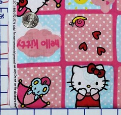 Hello Kitty Rain or Shine Patches Pink Blue Cotton Sanrio Fabric BTY YOU PICK