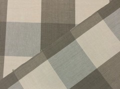 BALLARD DESIGNS BUFFALO CHECK TAUPE CREAM CHECKER MULTIUSE FABRIC BY THE YARD