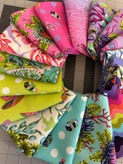 Tula Pink 10 Piece Fat Eighths Scrappy STASH BUILDER! Mystery Fat Eighths Bundle