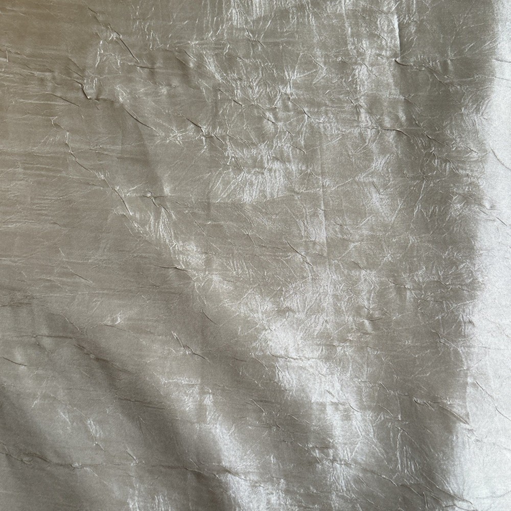 Beige Tan Solid Crinkle Polyester Fabric 12 yds (432 in x 60 in) Lightweight