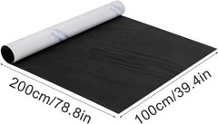 Self-Adhesive Black Microfiber Suede Look Fabric 39.37×78.74in for Car Interiors