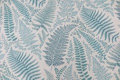 CHIVASSO CURTAIN FABRIC DESIGN “Botanical Garden” 3.3 metres TEAL CH2666/050