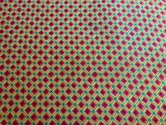 Yellow & Pink Diamonds Cotton Fabric Vintage 90’s OOP by SSI
