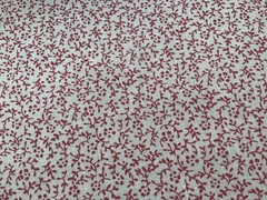 Cotton Fabric Red White Plant 57”x36” 00