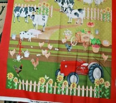 Rise ‘n Shine Farm Scene Quilt Panel by Andi Metz Kanvas with Benartex 24 x 45