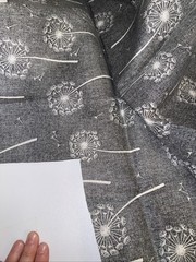 Joann Remnant BLACK AND WHITE Dandelion Sturdy FABRIC 30” By 44”