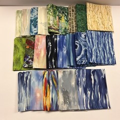 Hancock’s Fabric Paducah Fat Quarters “Natures Elements” Quantity 22 Pieces