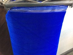 3′ Triple Plush Velvet Fabric BLUE -45″ wide Acetate/Nylon Costumes Crafts decor