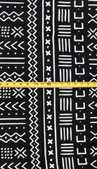African Print Fabric/ Ankara – Black, White ‘Kokoroko’, Per Yard or Wholesale