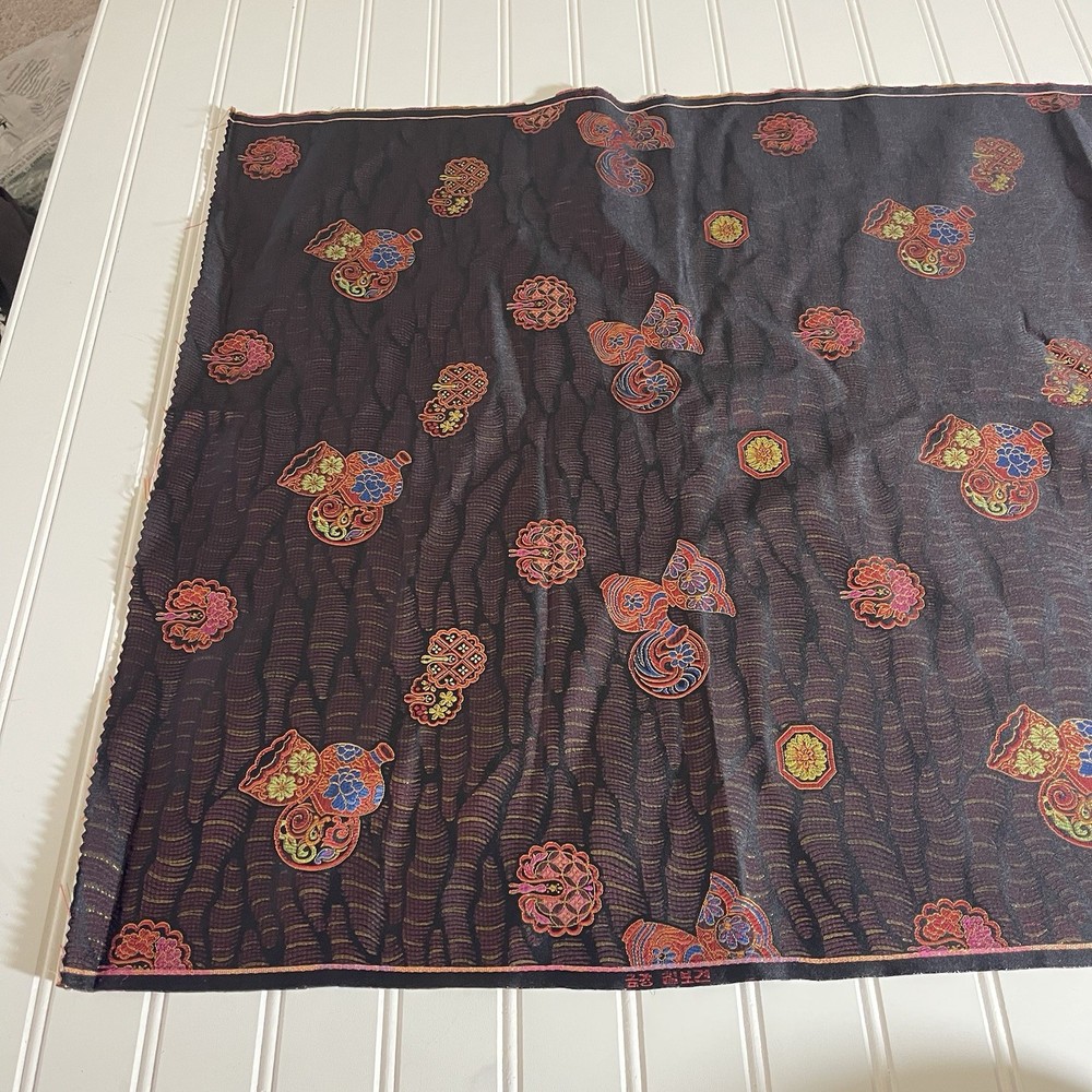 SILK Black-Purple, FABRIC 6 Yard x 22 Inches Wide or 216 Inches x 22 Wide