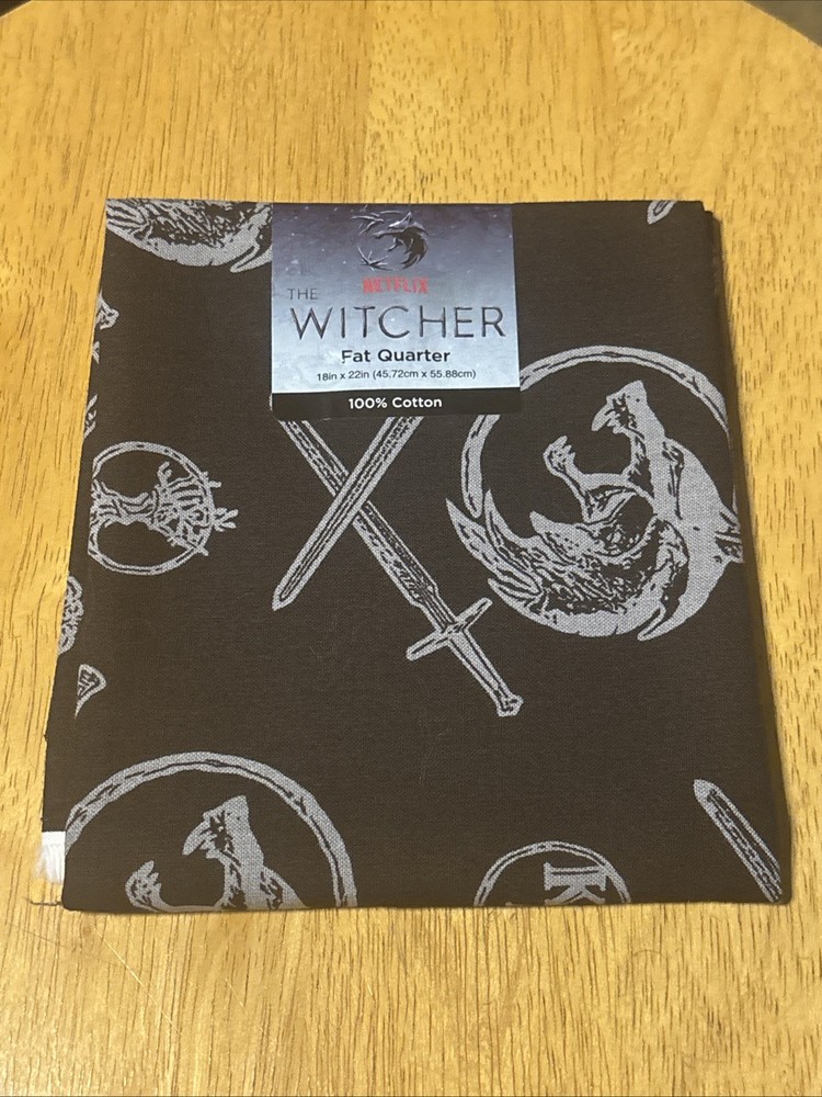 Mad Engine The Witcher Netflix Fat Quarter Cotton Fabric 18″ x 22″ Cosplay NEW
