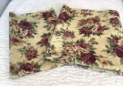 Vtg Cranston Printworks Fabric Roses Floral Cottagecore Romantic Mauve 60″x143″