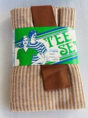 Vtg 70s Tee Set Fabric Wholesale Lot 7pc Deadstock Knit Ribbing NOS Stripe Solid