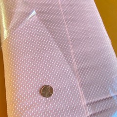 BTY Vintage Wamsutta Flocked Swiss Dot Fabric Peach Cotton Blend