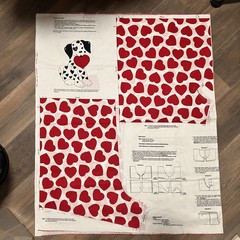 Vtg Cranston Glow In Dark Heart Boxer Cut Sew Panel Dalmatian Applique 90s Retro