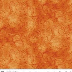 YARD ~ Swirls On Orange Blender By Riley Blake $3.99 Ships ANY Amount Of Fabric