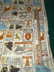 MODA Animal Park Fun 100% cotton fabric yard 36×44 Animals on Dove tone 20965 11
