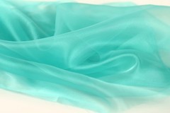Blue Crystal Organza Fabric by the Yard, Sheer Shimmer Organza for Dresses