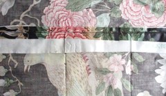 Rockbird GP & J Baker England Cotton Chintz Fabric Birds Floral 61×51 RARE 80’s