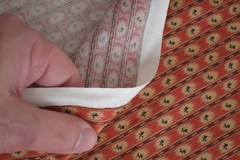 By 1/2 Yd, Black & Tan Floral Stripes on Rust & Brown Cotton/Andover/Morton,B127