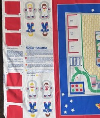 VTG 1988 Learning Line Space Race Solar Shuttle Playmat 60″x 35″