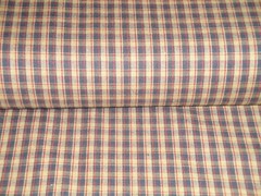 Navy Blue Red Plaid Homespun Sewing Quilt Home Decor Apparel Americana Fabric