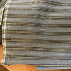 Indoor Outdoor Herringbone Blue Brown Water Resistant Stripe Coated Fabric 5 Yd