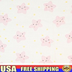 100% Organic Cotton Muslin Fabric Star Sewing Craft Fabric Cut by Yard New