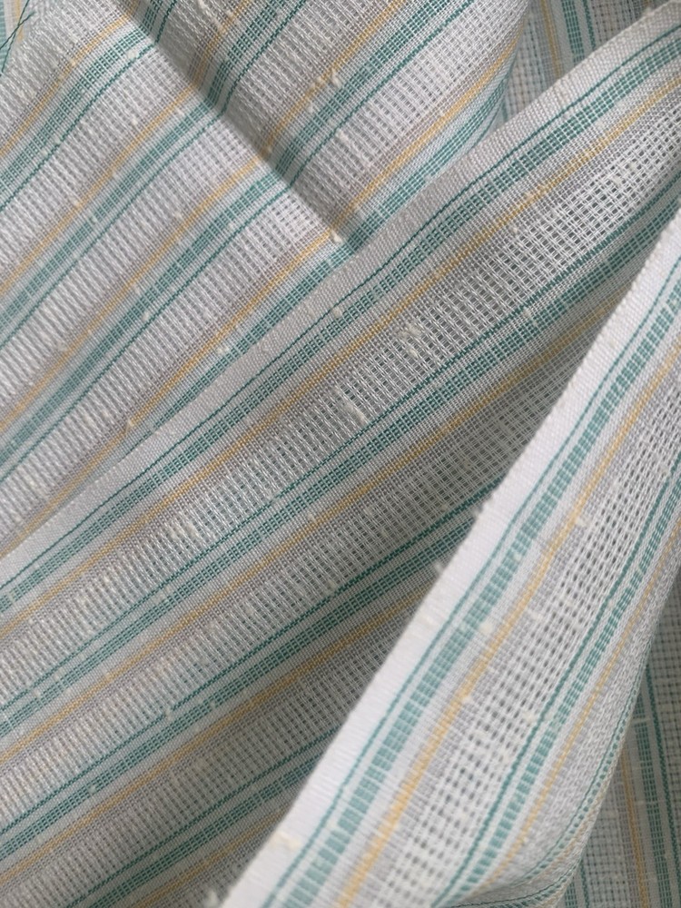 2.25 Yards Linen ? Fabric Cotton 39” X 86” Quilt Crafts Quilting Stripes Green