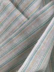 2.25 Yards Linen ? Fabric Cotton 39” X 86” Quilt Crafts Quilting Stripes Green
