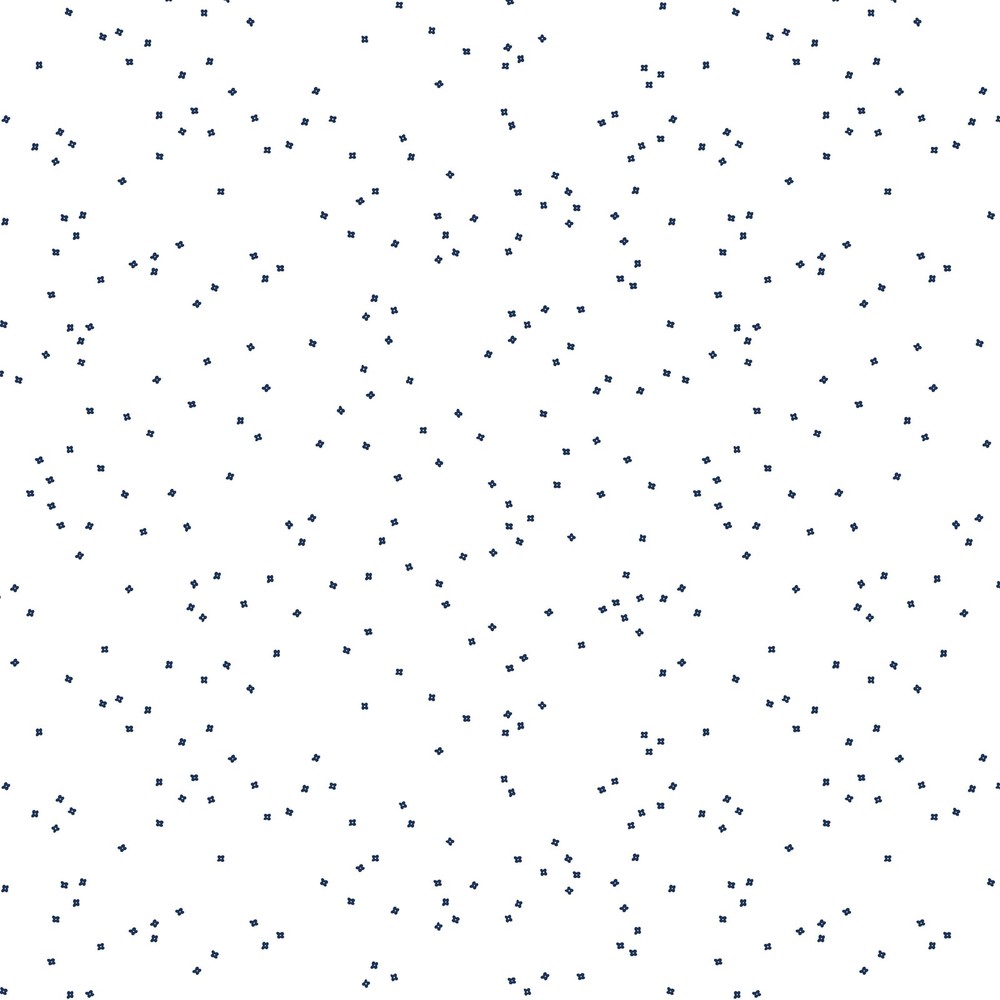 1/2 Yard Fabric – Blossom | Navy on White by Riley Blake | C730-NAVY