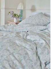 Rachel Ashwell Shabby Chic Couture Paisley Blue White Teal White LINEN By Yard