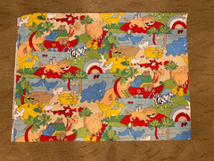 Vintage 1987 House N Home Fabrics & Draperies Noah’s Ark Screen Print 33×45”