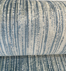 Velvety Strie Aqua Blue P Kaufmann Upholstery Fabric by the yard