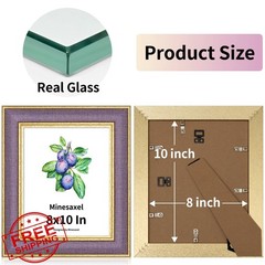 Minesaxel 8×10 Purple Fabric Frames 4pk